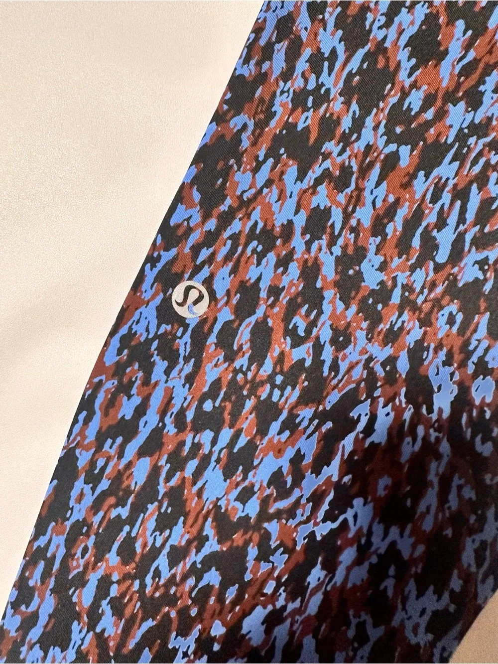 lululemon athletica Blue and Black Printed High-Rise Leggings